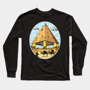 Alien Egyptian Pyramid Long Sleeve T-Shirt